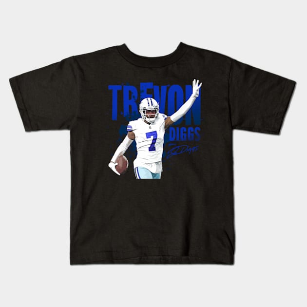 Trevon Diggs Kids T-Shirt by caravalo